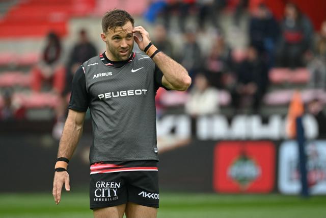Toulouse's French scrum-half Paul Graou warms up before the French Top14 rugby union match between Stade Toulousain (Toulouse) and US Montauban at the Ernest-Wallon stadium in Toulouse, southwestern France, on February 28, 2026 (Photo by Matthieu RONDEL / AFP)
