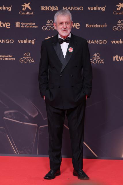 Spanish actor Jose Ramon Soroiz poses on the red carpet prior to the 40th Goya awards ceremony at the Auditori Forum CCIB in Barcelona, on February 28, 2026. (Photo by Josep LAGO / AFP)