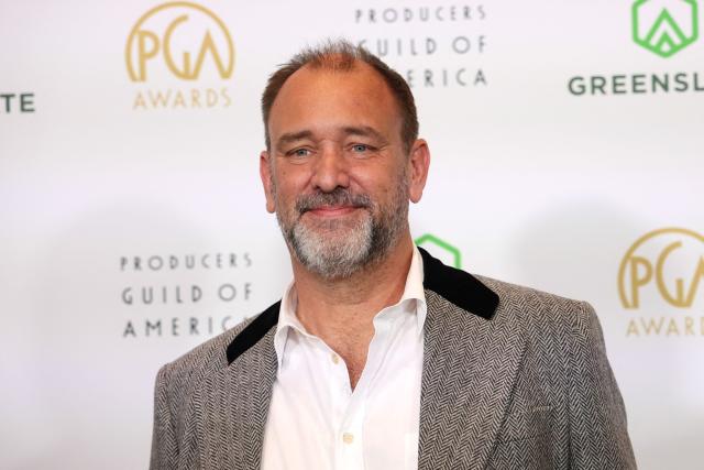 US animator and writer Trey Parker arrives at the 37th Annual Producers Guild Awards at Fairmont Century Plaza in Los Angeles on February 28, 2026. (Photo by Michael Tran / AFP)