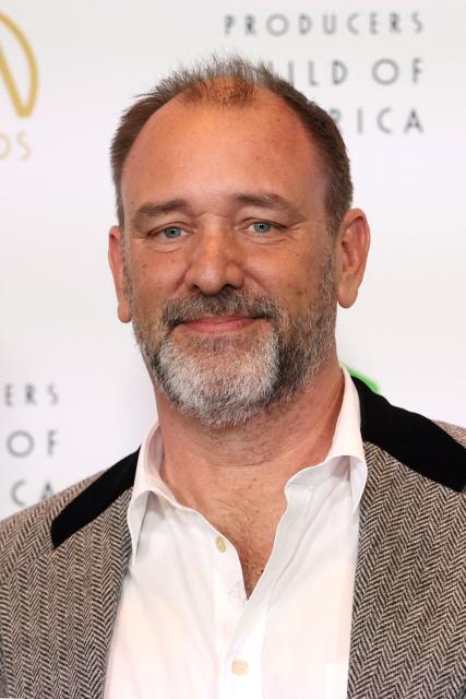 US animator and writer Trey Parker arrives at the 37th Annual Producers Guild Awards at Fairmont Century Plaza in Los Angeles on February 28, 2026. (Photo by Michael Tran / AFP)