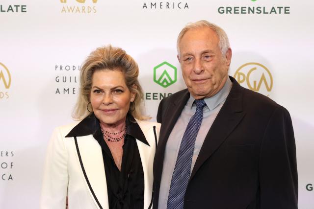 US producer Stephanie Haymes (L) and US producer Charles Roven arrive at the 37th Annual Producers Guild Awards at Fairmont Century Plaza in Los Angeles on February 28, 2026. (Photo by Michael Tran / AFP)
