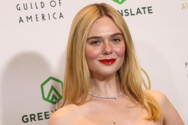 US actress Elle Fanning arrives at the 37th Annual Producers Guild Awards at Fairmont Century Plaza in Los Angeles on February 28, 2026. (Photo by Michael Tran / AFP)