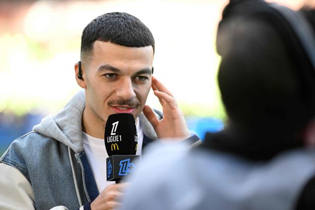 Villarreal Club de Futbol's Georgian forward #09 and former Metz's forward Georges Mikautadze gives an interview to Ligue 1 TV ahead of the French L1 football match between FC Metz and Stade Brestois 29 (Brest) at the Saint-Symphorien stadium in Longeville-les-Metz, eastern France on March 1, 2026. (Photo by Jean-Christophe VERHAEGEN / AFP)