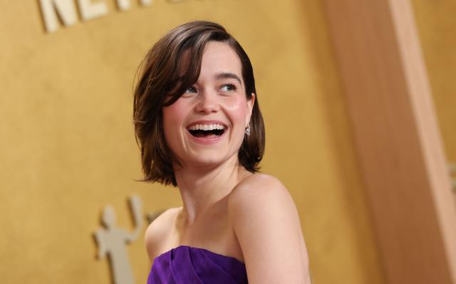 US actress and singer Sarah Catherine Hook attends the 32nd Annual Actor Awards at the Shrine Auditorium in Los Angeles on March 1, 2026. (Photo by Michael Tran / AFP)