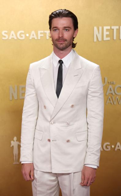 US actor Patrick schwarzenegger attends the 32nd Annual Actor Awards at the Shrine Auditorium in Los Angeles on March 1, 2026. (Photo by Michael Tran / AFP)