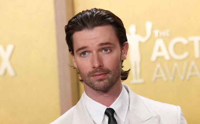 US actor Patrick Schwarzenegger attends the 32nd Annual Actor Awards at the Shrine Auditorium in Los Angeles on March 1, 2026. (Photo by Michael Tran / AFP)
