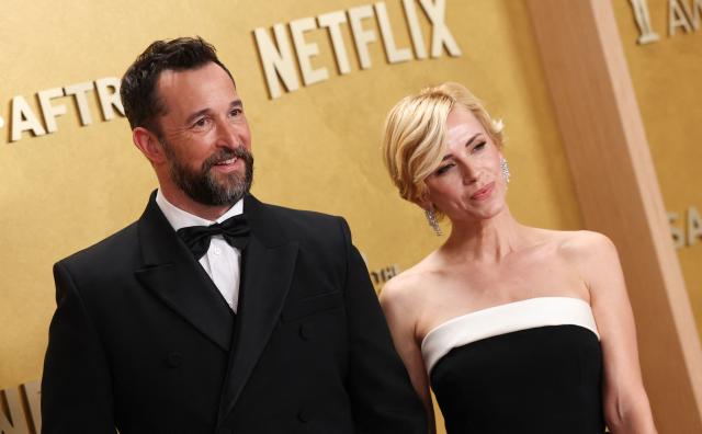 US actor Noah Wyle and his wife Sara Wells attend the 32nd Annual Actor Awards at the Shrine Auditorium in Los Angeles on March 1, 2026. (Photo by Michael Tran / AFP)