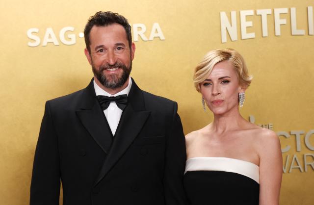 US actor Noah Wyle and his wife Sara Wells attend the 32nd Annual Actor Awards at the Shrine Auditorium in Los Angeles on March 1, 2026. (Photo by Michael Tran / AFP)