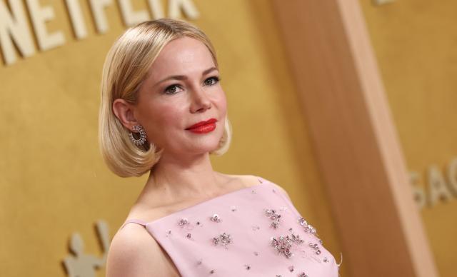US actress Michelle Williams attends the 32nd Annual Actor Awards at the Shrine Auditorium in Los Angeles on March 1, 2026. (Photo by Michael Tran / AFP)
