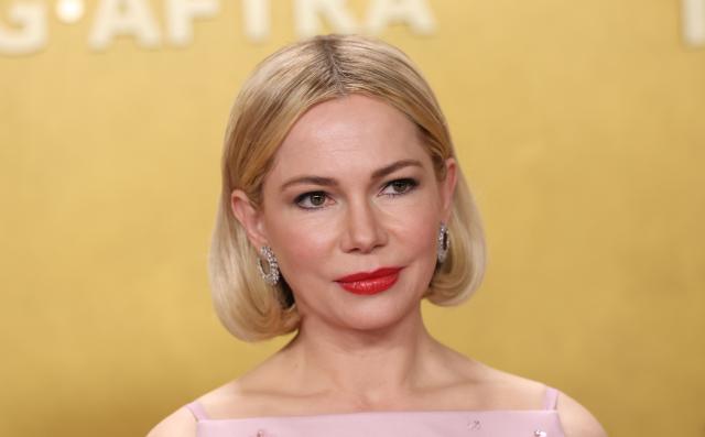 US actress Michelle Williams attends the 32nd Annual Actor Awards at the Shrine Auditorium in Los Angeles on March 1, 2026. (Photo by Michael Tran / AFP)