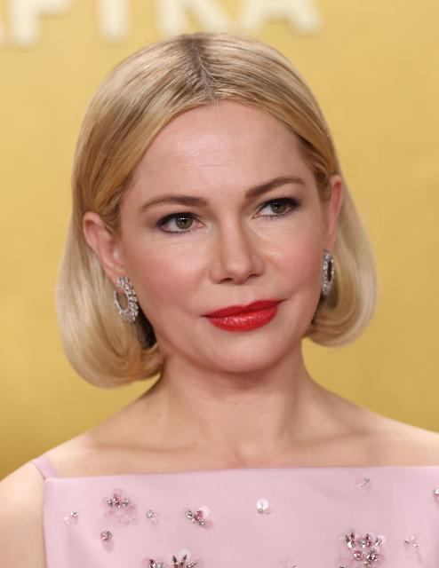 US actress Michelle Williams attends the 32nd Annual Actor Awards at the Shrine Auditorium in Los Angeles on March 1, 2026. (Photo by Michael Tran / AFP)