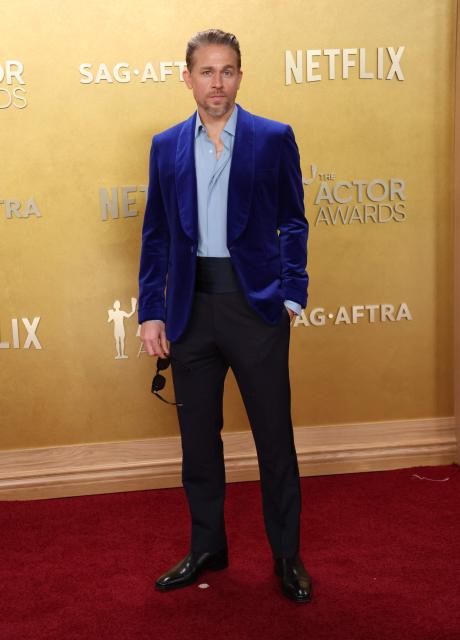 British actor Charlie Hunnam attends the 32nd Annual Actor Awards at the Shrine Auditorium in Los Angeles on March 1, 2026. (Photo by Michael Tran / AFP)