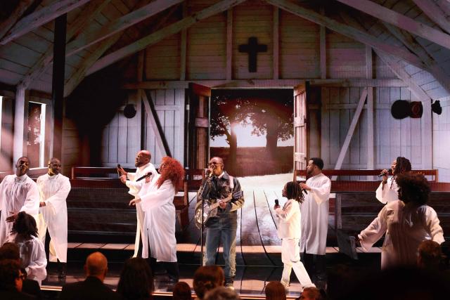 US actor and singer Miles Caton performs during the 32nd Annual Actor Awards at the Shrine Auditorium in Los Angeles on March 1, 2026. (Photo by VALERIE MACON / AFP)