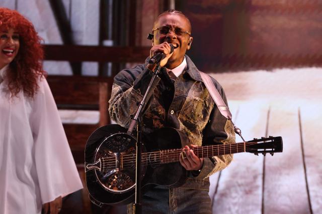 US actor and singer Miles Caton performs during the 32nd Annual Actor Awards at the Shrine Auditorium in Los Angeles on March 1, 2026. (Photo by VALERIE MACON / AFP)