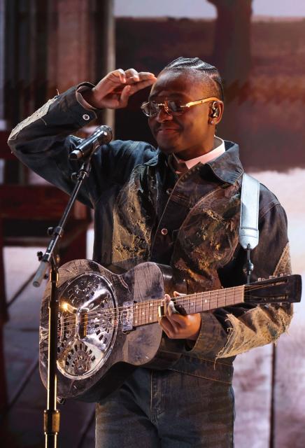 US actor and singer Miles Caton performs during the 32nd Annual Actor Awards at the Shrine Auditorium in Los Angeles on March 1, 2026. (Photo by VALERIE MACON / AFP)
