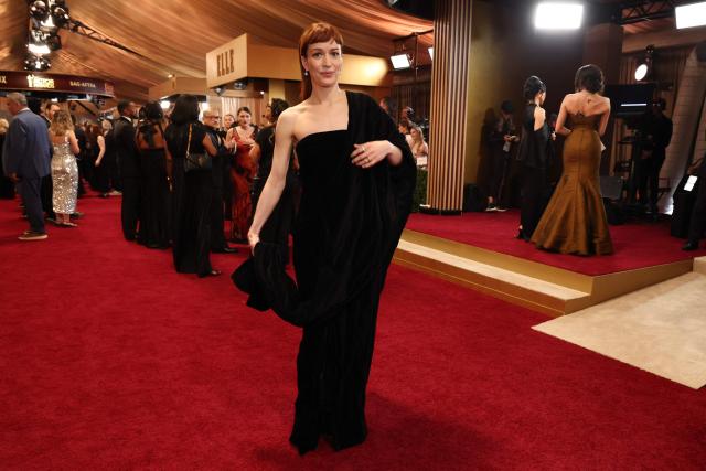 US actress Britt Lower attends the 32nd Annual Actor Awards at the Shrine Auditorium in Los Angeles on March 1, 2026. (Photo by VALERIE MACON / AFP)