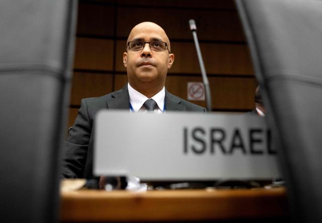 Israel’s representative to the International Atomic Energy Agency (IAEA) Ronen Shaul attends the special meeting on Iran, initiated by Russia, prior to the IAEA’s Board of Governors meeting at the agency's headquarters in Vienna, Austria on March 2, 2026. Delegates at the United Nations' nuclear agency began meeting on Monday for an extraordinary session on Iran in the wake of the US-Israeli strikes on the Islamic republic. Russia, a key ally of Tehran, requested the meeting at the Vienna-based International Atomic Energy Agency (IAEA), following the same request by Iran. The extraordinary meeting precedes an already scheduled regular session of the IAEA's board of governors, which represents 35 countries. (Photo by Joe Klamar / AFP)