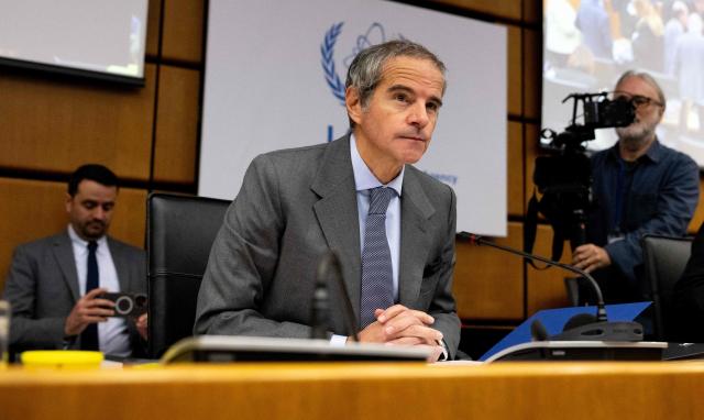The Director General of the International Atomic Energy Agency (IAEA) Rafael Grossi attends the special meeting on Iran, initiated by Russia, prior to the IAEAs Board of Governors meeting at the agency's headquarters in Vienna, Austria on March 2, 2026. Delegates at the United Nations' nuclear agency began meeting on Monday for an extraordinary session on Iran in the wake of the US-Israeli strikes on the Islamic republic. Russia, a key ally of Tehran, requested the meeting at the Vienna-based International Atomic Energy Agency (IAEA), following the same request by Iran. The extraordinary meeting precedes an already scheduled regular session of the IAEA's board of governors, which represents 35 countries. (Photo by Joe Klamar / AFP)