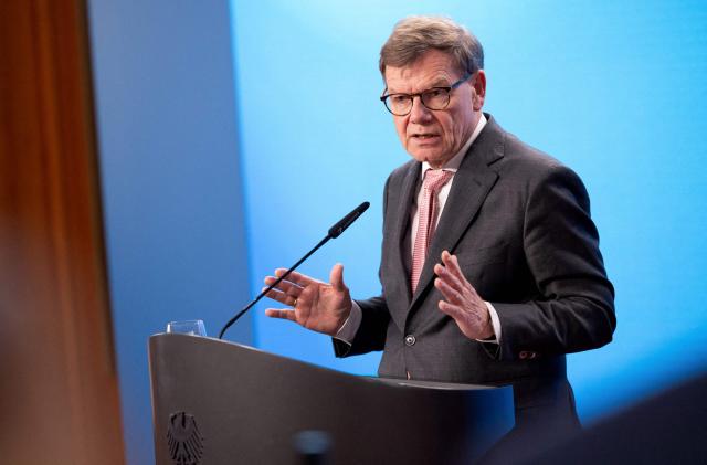 German Foreign Minister Johann Wadephul addresses the press after a crisis team meeting at the Foreign Ministry in Berlin on March 2, 2026. (Photo by Axel Schmidt / POOL / AFP)