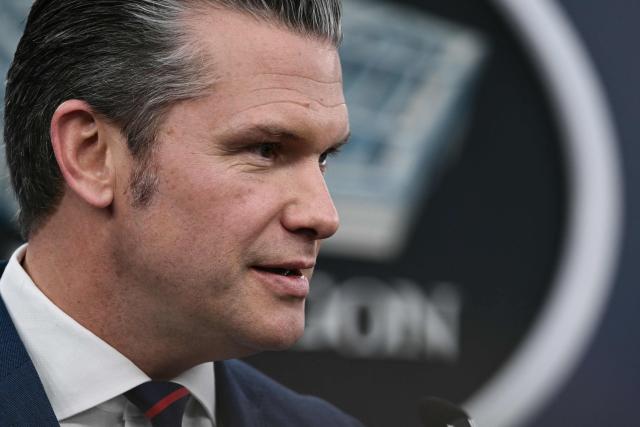 US Defense Secretary Pete Hegseth speaks during a press conference on US military action in Iran, at the Pentagon in Washington, DC, on March 2, 2026. The United States hit hundreds of targets across Iran, and Israel expanded its bombing to Lebanon on Monday as President Donald Trump vowed to avenge the first US deaths in the war he launched to topple Tehran's ruling clerics. Iranian forces fired missiles and drones across the Middle East, killing people in Israel and the United Arab Emirates, in retaliation for the conflict that began February 28 with the death of Iran's supreme leader, Ayatollah Ali Khamenei. (Photo by Brendan SMIALOWSKI / AFP)