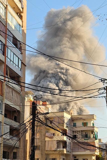 Smoke rises from the site of an Israeli airstrike that targeted an area in Beirut's southern suburbs on March 2, 2026. Israel bombarded Lebanon on March 2, expanding conflict across the region after the massive Israel-US attack on Iran that President Donald Trump launched to topple Tehran's ruling clerics (Photo by AFP)