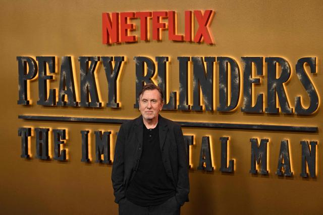 British actor Tim Roth poses upon arrival on the red carpet for the global premiere of the film 'Peaky Blinders: The Immortal Man' in Birmingham, central England on March 2, 2026. (Photo by Paul ELLIS / AFP)