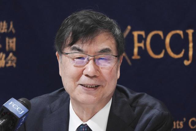 Japanese 2025 Nobel Prize winner in Physiology or Medicine  Shimon Sakaguchi, a distinguished honorary professor at the Immunology Frontier Research Center at the University of Osaka, speaks during a press conference at the Foreign Correspondents Club of Japan in Tokyo on March 3, 2026. (Photo by Kazuhiro NOGI / AFP)