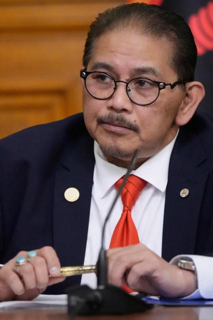 Brunei's Second Minister of Foreign Affairs Erywan Yusof looks on as he attends a joint press conference with Russia's Foreign Minister after their talks at Zinaida Morozova's Mansion in Moscow on March 3, 2026. (Photo by Pavel Bednyakov / POOL / AFP)