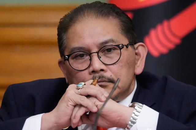 Brunei's Second Minister of Foreign Affairs Erywan Yusof looks on as he attends a joint press conference with Russia's Foreign Minister after their talks at Zinaida Morozova's Mansion in Moscow on March 3, 2026. (Photo by Pavel Bednyakov / POOL / AFP)