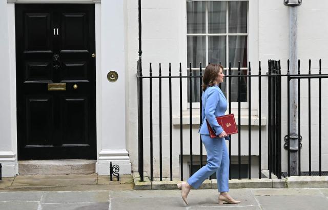 Britain's Chancellor of the Exchequer Rachel Reeves leaves 11 Downing Street in central London on March 3, 2026, to present her 'Spring Budget Statement' at the House of Commons. (Photo by JUSTIN TALLIS / AFP)