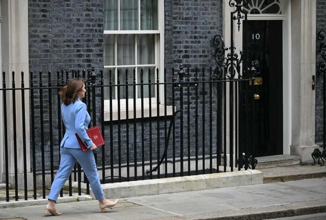 Britain's Chancellor of the Exchequer Rachel Reeves leaves 11 Downing Street in central London on March 3, 2026, to present her 'Spring Budget Statement' at the House of Commons. (Photo by JUSTIN TALLIS / AFP)