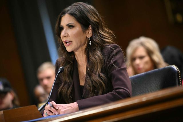 US Homeland Security Secretary Kristi Noem testifies during a Senate Judiciary Committee hearing on oversight of the Department of Homeland Security, on Capitol Hill in Washington, DC on March 3, 2026. (Photo by Mandel NGAN / AFP)