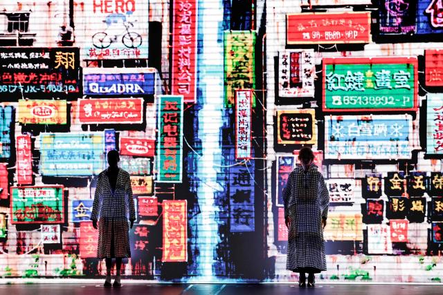 Models present creations for Anrealage for the Women's Ready to Wear Fall/Winter 2026-2027 collection fashion show as part of the Paris Women Fashion Week, in Paris, on March 3, 2026. (Photo by STEPHANE DE SAKUTIN / AFP)