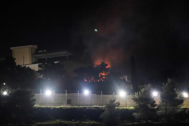 A photograph shows a fire at the site of a drone strike in Iraq's northeastern city of Sulaymaniyah in the autonomous Kurdistan region late on March 3, 2026. Kurdish security forces said that a drone struck an area near a building that previously served as a United Nations office in the city, with no casualties reported.
Since the war in the Middle East started, the autonomous Kurdistan region, which hosts US troops, has been the main target of drone attacks, the majority of which were intercepted by air defences. (Photo by Shwan MOHAMMED / AFP)