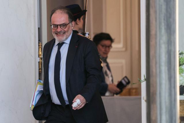Secretary General of the French Presidency Emmanuel Moulin leaves after the weekly cabinet meeting at The Elysee Presidential Palace in Paris on March 4, 2026. (Photo by Thomas SAMSON / AFP)