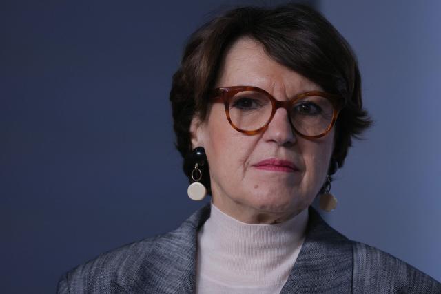 France's Agriculture Minister Annie Genevard attends a press conference following the weekly cabinet meeting at The Elysee Presidential Palace in Paris on March 4, 2026. (Photo by Thomas SAMSON / AFP)