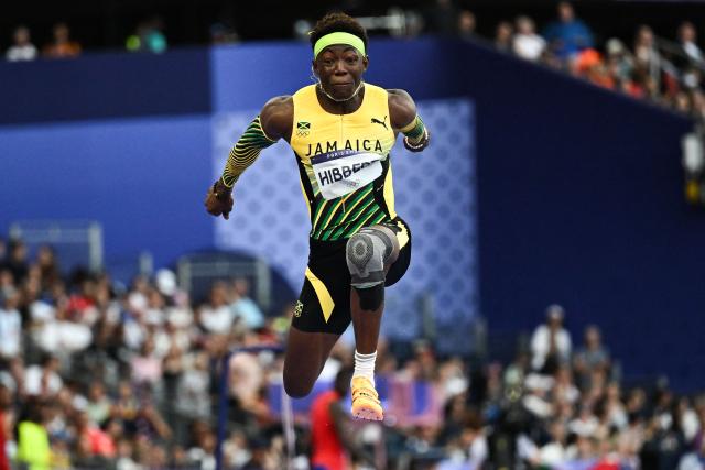 (FILES) Jamaica's Jaydon Hibbert competes in the men's triple jump final of the athletics event at the Paris 2024 Olympic Games at Stade de France in Saint-Denis, north of Paris, on August 9, 2024. Following its 64th place finish at the Paris 2024 Olympic Games with 101 athletes and no gold medals, the country's worst result at an Olympiad, Turkey has launched a vast recruitment campaign that has already seen eleven foreign athletes, including five Kenyan and Jamaican Olympic medalists, granted Turkish citizenship, ahead of the Los Angeles 2028 Olympics. (Photo by Ben STANSALL / AFP)