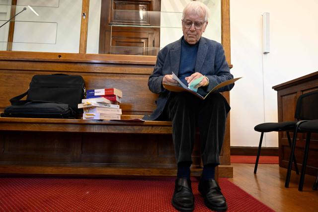 President of ADMP (Association to Defend the Memory of Marshal Petain) Jacques Boncompain attends his trial at the Verdun Criminal Court in Verdun, northeastern France on March 4, 2026, as he is sued for publicly denying the existence of crimes against humanity committed during World War II for remarks made after the mass he had organised in tribute to French Marechal Philippe Petain on November 15, 2025.

Jean-Christophe VERHAEGEN / AFP (Photo by Jean-Christophe VERHAEGEN / AFP)