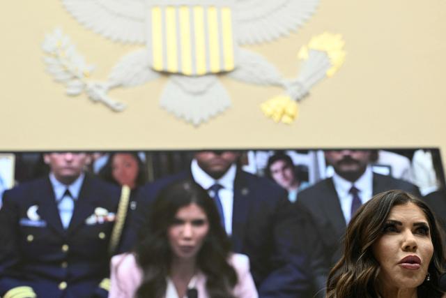 US Secretary of Homeland Security Kristi Noem testifies during a House Judiciary Committee hearing on oversight of the Department of Homeland Security on Capitol Hill in Washington, DC, on March 4, 2026. (Photo by Brendan SMIALOWSKI / AFP)