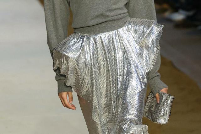 A model presents a creation by Stella McCartney for the Women's Ready to Wear Fall/Winter 2026-2027 collection fashion show as part of the Paris Women Fashion Week, in Paris, on March 4, 2026. (Photo by Alain JOCARD / AFP)