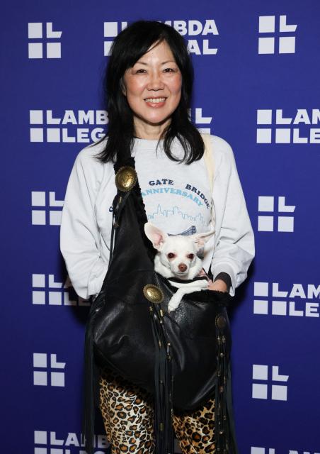 US comedian Margaret Cho and her dog Lucia attend Lambda Legal’s Stand Up for Equality at the Saban theatre in Beverly Hills, California on March 4, 2026. (Photo by VALERIE MACON / AFP)