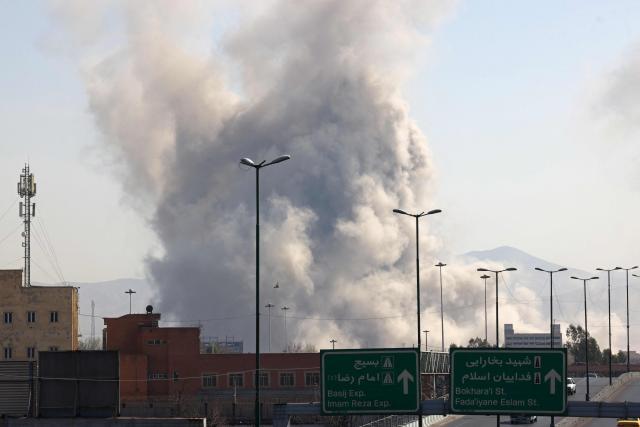 A plume of smoke rises after a strike on the Iranian capital of Tehran on March 5, 2026. Israel pounded Tehran with fresh strikes and Iran targeted Kurdish guerilla groups in Iraq on March 5 as a spiralling war in the Middle East engulfed the entire region. (Photo by ATTA KENARE / AFP)