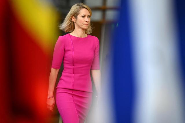 EU High Representative and Vice-President for Foreign Affairs and Security Policy Kaja Kallas arrives for an informal video conference of Foreign Affairs ministers at the European Council in Brussels on March 5, 2026. (Photo by Nicolas TUCAT / AFP)