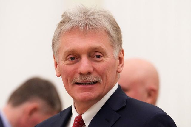Kremlin spokesman Dmitry Peskov attends a meeting between Russian President and Central African Republic President at the Kremlin in Moscow, Russia, Thursday, March 5, 2026. (Photo by Alexander Zemlianichenko / POOL / AFP)