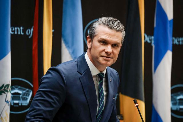 US Secretary of Defense Pete Hegseth speaks during the inaugural Americas Counter Cartel Conference at the US Southern Command (SOUTHCOM) headquarters in Doral, Florida on March 5, 2026. Defense and security leaders from across the Caribbean, Central America, and South America gathered for the conference to strengthen regional cooperation in combating transnational criminal organizations and narcotics trafficking in the Western Hemisphere. (Photo by Eva Marie UZCATEGUI / AFP)