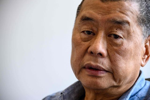 (FILES) In this photo taken on June 16, 2020, Hong kong pro-democracy media mogul Jimmy Lai, 72, poses during an interview with AFP at the Next Digital offices in Hong Kong. Hong Kong pro-democracy media mogul Jimmy Lai will not appeal his national security conviction that saw him sentenced to 20 years behind bars last month, his legal team said on March 6, 2026, without providing a reason. (Photo by Anthony WALLACE / AFP)