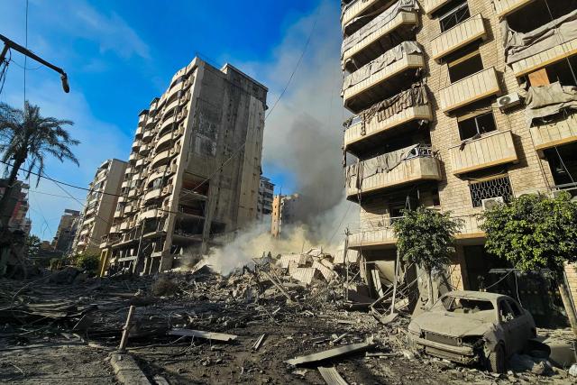 A site of overnight Israeli airstrikes is pictured in the southern suburbs of Beirut on March 6, 2026. Heavy attacks were reported in Tehran on March 6 after Israel said it was hitting "regime infrastructure" in a "new phase" of the war it launched with the United States against Iran. As the conflict entered its seventh day, its regional repercussions continued -- with Qatar saying it intercepted a drone targeting a US base, and Lebanon reporting the death toll from Israeli strikes had risen to 123. (Photo by AFP)