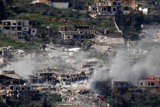 Smoke rises from an explosion following Israeli bombardment on the southern Lebanese village of Odaisseh near the border with northern Israel on March 6, 2026. The United Nations on March 6 demanded swift investigations into fatal Israeli strikes across Lebanon to decide if they followed international law. (Photo by Jalaa MAREY / AFP)