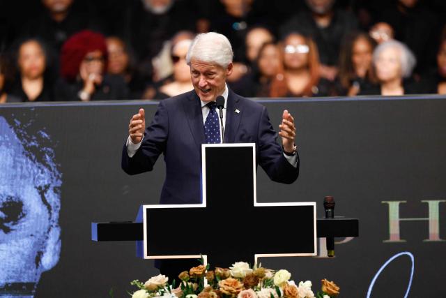 Former US president Bill Clinton speaks at a public memorial service to celebrate the life of civil rights activist Reverend Jesse Jackson in Chicago, Illinois, on March 6, 2026. Veteran US civil rights activist Reverend Jesse Jackson, one of the nation's most influential Black voices, died peacefully on February 17, 2026 at the age of 84. Jackson, a Baptist minister, had been a civil rights leader since the 1960s, when he marched with Martin Luther King Jr. and helped fundraise for the cause. (Photo by Kamil Krzaczynski / AFP)
