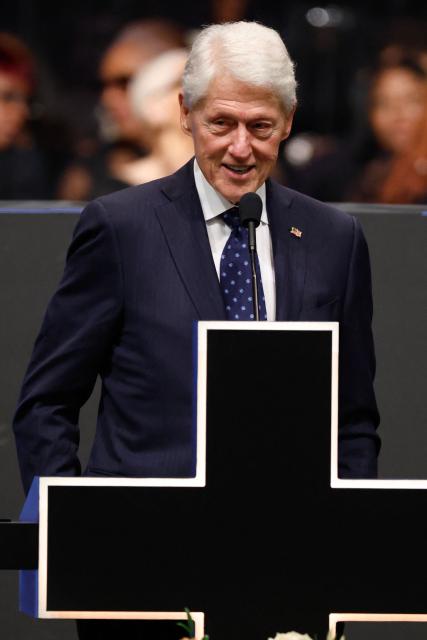 Former US president Bill Clinton speaks at a public memorial service to celebrate the life of civil rights activist Reverend Jesse Jackson in Chicago, Illinois, on March 6, 2026. Veteran US civil rights activist Reverend Jesse Jackson, one of the nation's most influential Black voices, died peacefully on February 17, 2026 at the age of 84. Jackson, a Baptist minister, had been a civil rights leader since the 1960s, when he marched with Martin Luther King Jr. and helped fundraise for the cause. (Photo by Kamil Krzaczynski / AFP)